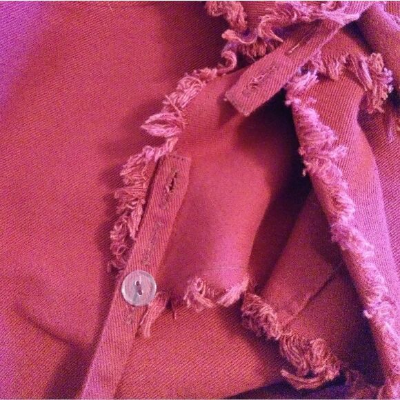 NWT Sadie & Sage Red Distressed Denim Dress - Picture 4 of 7